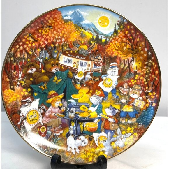Limited Edition Gold Medal Flapjack Feast Plate By Bill Bell - Picture 1 of 3